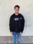 Preview: Extracross Zip Hoodie schwarz bestickt mit Logo - Größe XL
