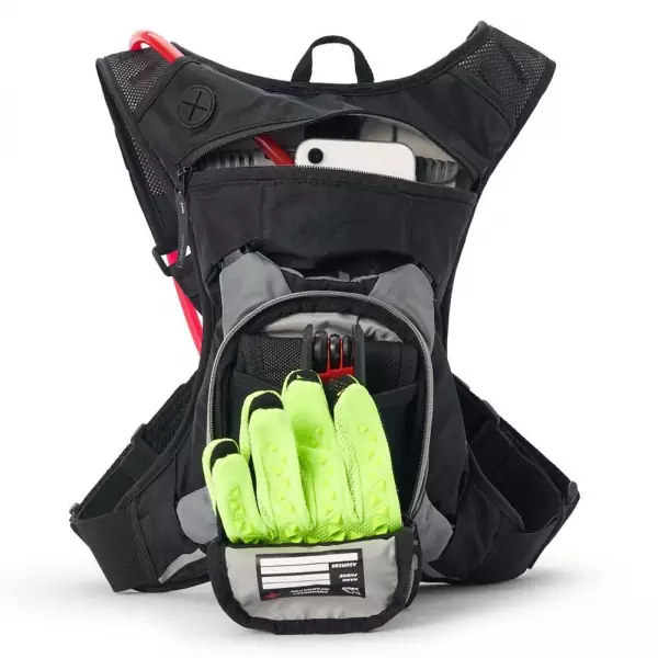 USWE Raw 3L Dirt Biking Trinkrucksack for Motocross, Enduro und MTB Black/Grey