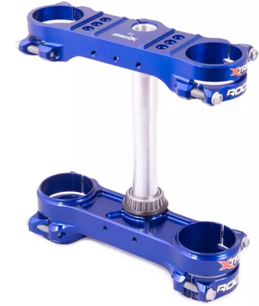 Xtrig ROCS tech Triple Clamp KTM, Husqvarna 14-23/ GasGas 21-23 - offset 22 Blau