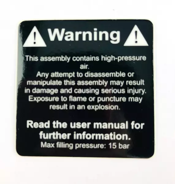 WP OEM - AUFKLEBER WARNING 40X40