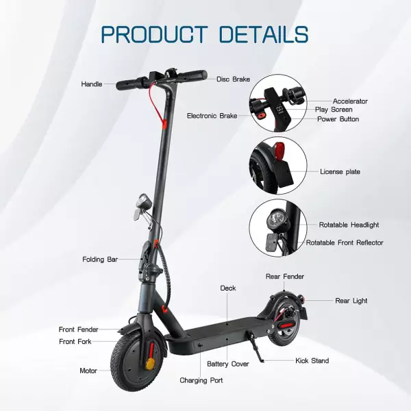 E Scooter mit Straßenzulassung, ABE, StVZO, 350 Watt, 30km