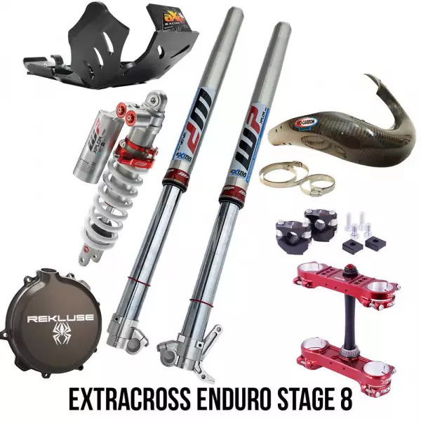 Extracross Hardenduro Stage 8 Set, WP Xplor Pro, Xtrig ROCS, AXP, Rekluse, ProCarbon