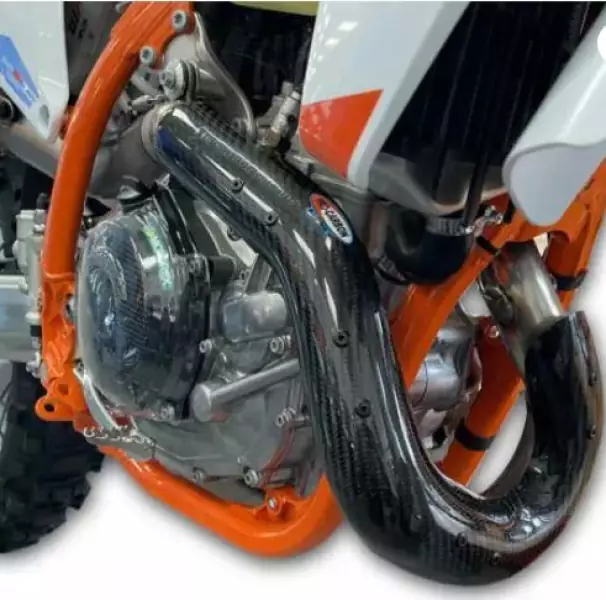 Carbon Krümmerschutz lang KTM, Husqvarna, GASGAS EC 250F 24 KTM EXC-F 24-26 FE 24-26