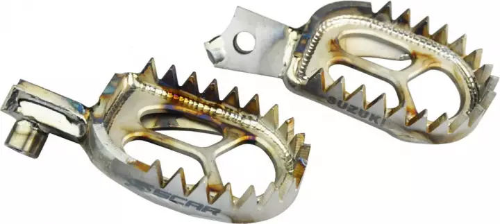 Scar Titanium MX / Enduro foot pegs - Suzuki RM-Z250 10-24 RM-Z450 08-24 (except 2011), RMX450Z 10-17