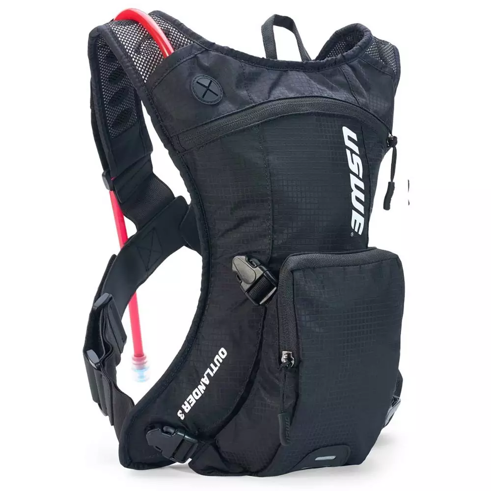 USWE Outlander 3L Trinkrucksack for Motocross, Enduro und MTB Carbon Black