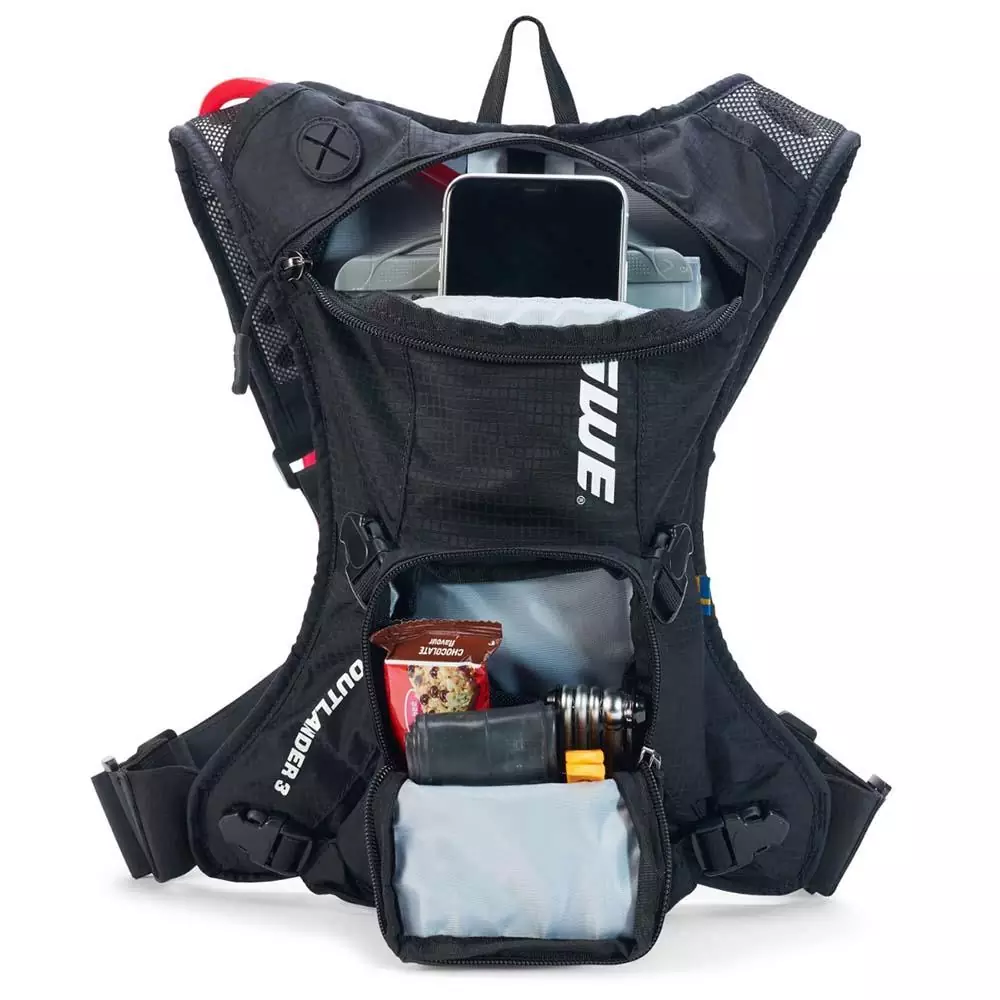 USWE Outlander 3L Trinkrucksack für Motocross, Enduro und MTB Carbon Black