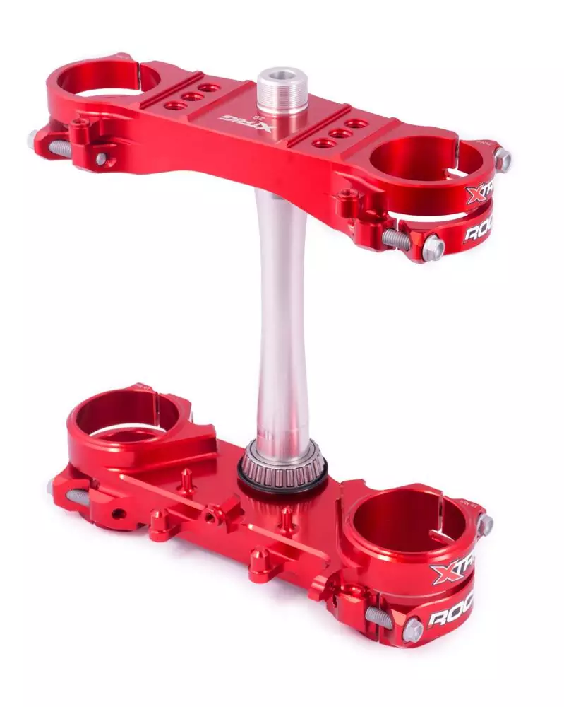 Xtrig ROCS tech Gabelbrücke Honda CRF 450 21-24 / CRF 250 22-24, offset 22mm - rot