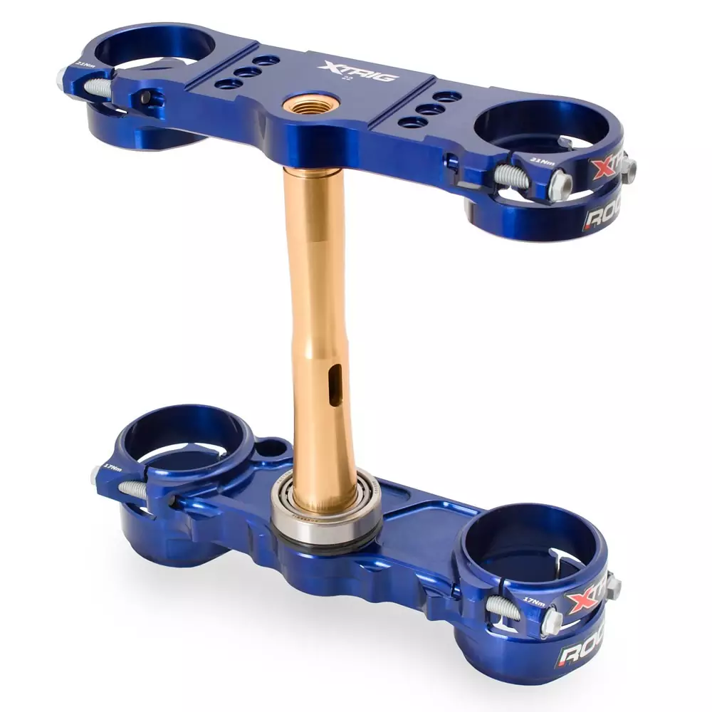 Xtrig ROCS tech Triple Clamp Sherco KYB 2025-2026 offset 22 - Blau