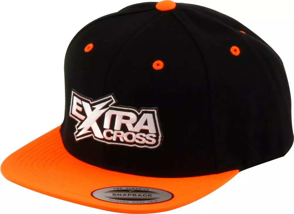 Extracross Snapback Cap Black-Neonorange