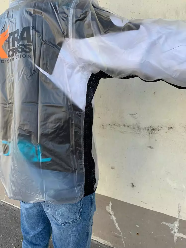 Extracross Regenjacke mit Mash black Seite - Größe XXL