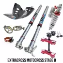 Extracross MX Pro Stage 8 Set, WP Xact Pro, Xtrig ROCS, Carbon Motorschutz, Starthilfe, Fußrasten 