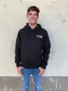 Extracross Zip Hoodie schwarz bestickt mit Logo - Größe M